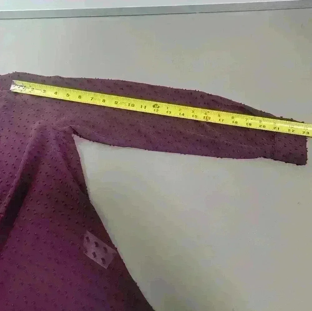 Banana Republic Swiss Dot Sheer Blouse Purple Size S - Picture 5 of 6